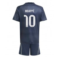 Real Madrid Kylian Mbappe #10 Vonkajší Detský futbalový dres 2025-26 Krátky Rukáv (+ trenírky)